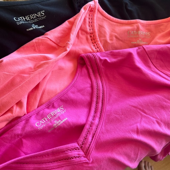 Catherine’s Supreme Collection size 3X cotton/spandex NWT t shirts- pick 1 - Picture 2 of 11